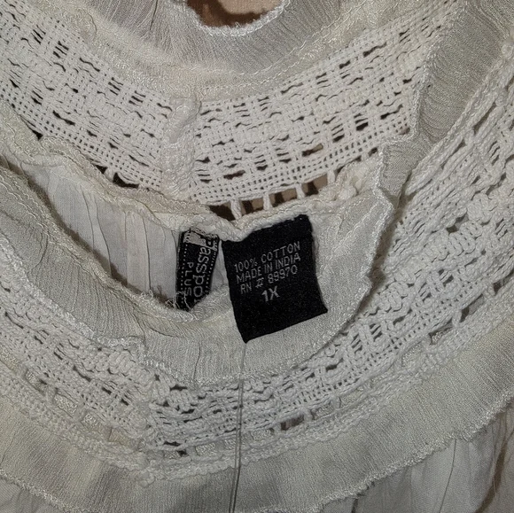 NWT Womens Plus sz 1X Passport off white Tank top Beautiful Romatic Fairy - Picture 5 of 6